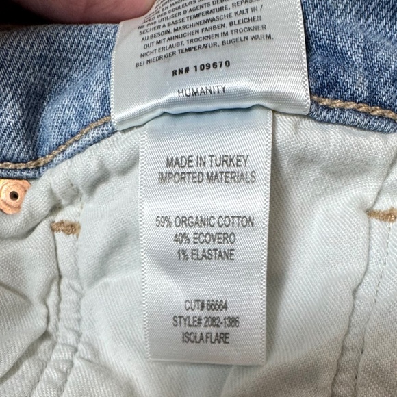 NWT CITIZENS OF HUMANITY Isola Flare Mid Rise Jeans Pegasus Blue Size 30 L32 - Picture 15 of 15